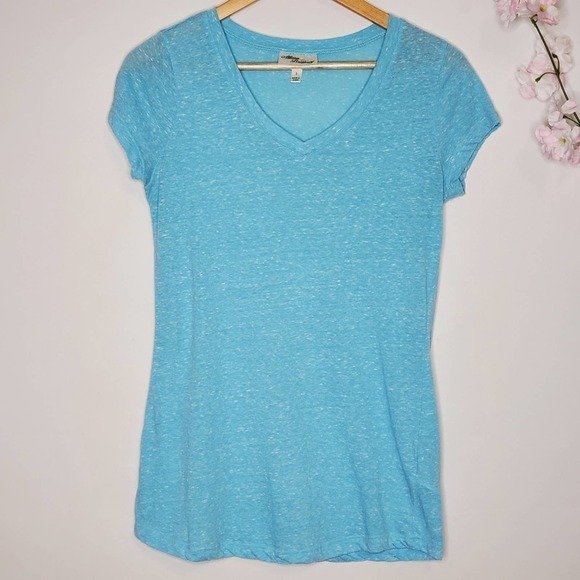 Allison Brittney V Neck Top Heathered Sz S - Picture 8 of 8